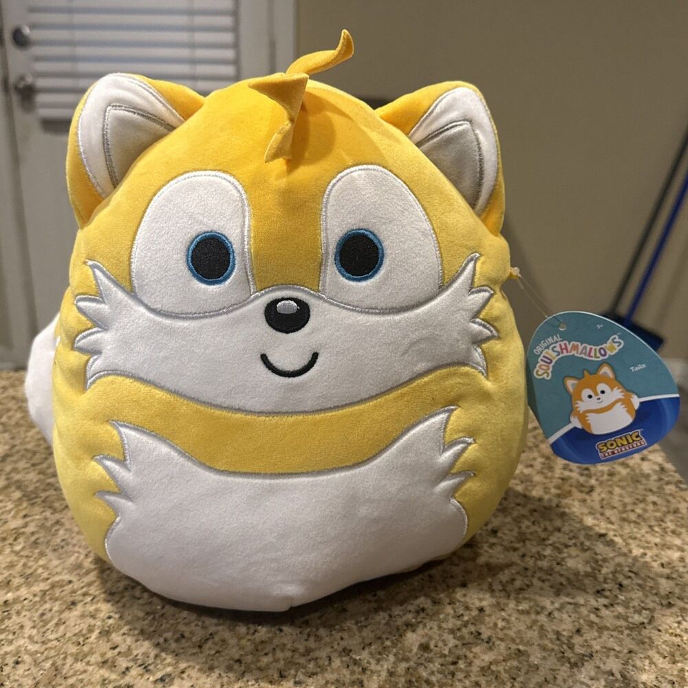 Squishmallow Kellytoy Plush Sonic the Hedgehog Tails 10" Inch NWT - Defect